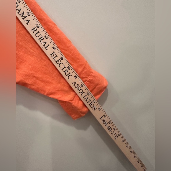 Sigrid Olsen Linen Blend Button-Down Shirt Tunic Top Roll Tab Sleeves Sz XL - Picture 11 of 11